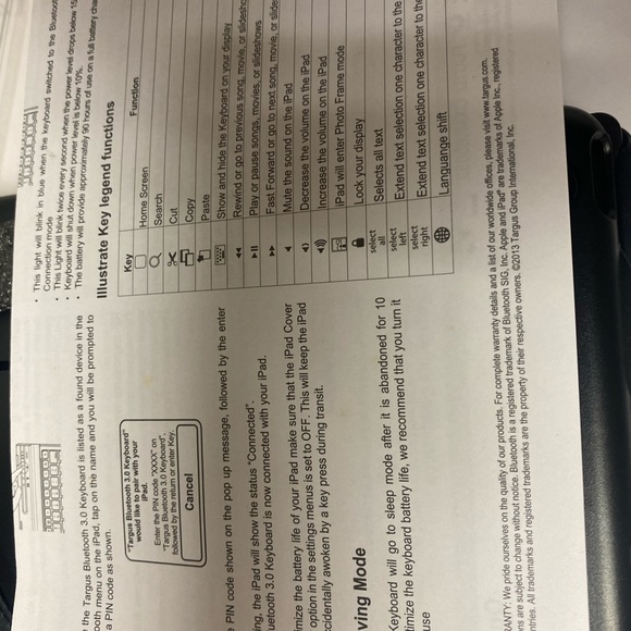 Targus iPad Air cover case and keyboard new!! - Picture 6 of 11